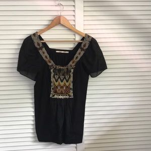 MINT TOP - cotton/silk - embroidery details